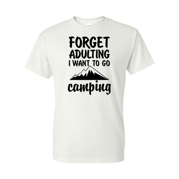 INNOGLEN Forget Adulting I Want to Go Camping Mens T-Shirt Tee gg246m 